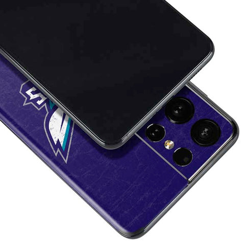 NBA Charlotte Hornets Distressed-Purple Galaxy S21 Ultra 5G Skin