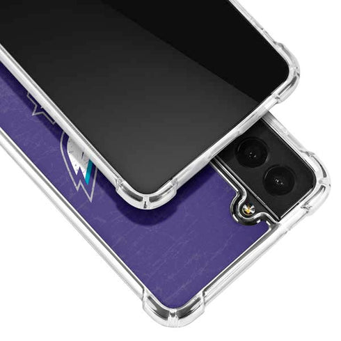 NBA Charlotte Hornets Distressed-Purple Galaxy S22 Clear Case