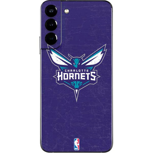 NBA Charlotte Hornets Distressed-Purple Galaxy S22 Plus Skin