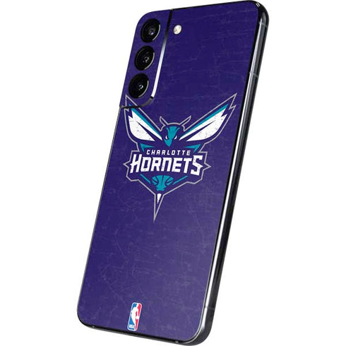 NBA Charlotte Hornets Distressed-Purple Galaxy S22 Plus Skin