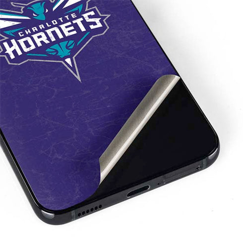 NBA Charlotte Hornets Distressed-Purple Galaxy S22 Plus Skin