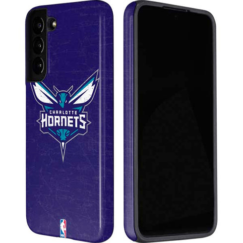 NBA Charlotte Hornets Distressed-Purple Galaxy S22 Pro Case