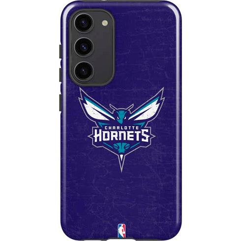 NBA Charlotte Hornets Distressed-Purple Galaxy S23 Plus Pro Case