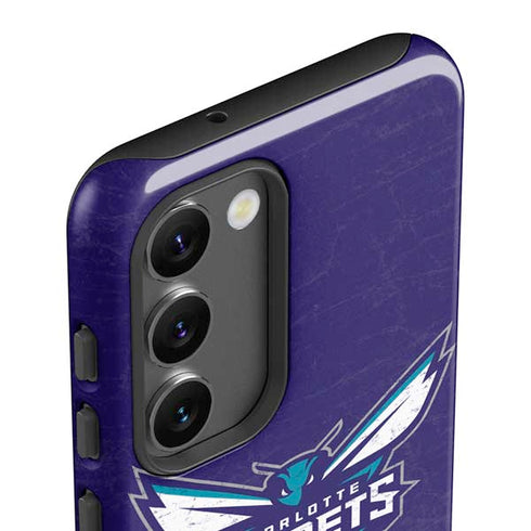 NBA Charlotte Hornets Distressed-Purple Galaxy S23 Plus Pro Case