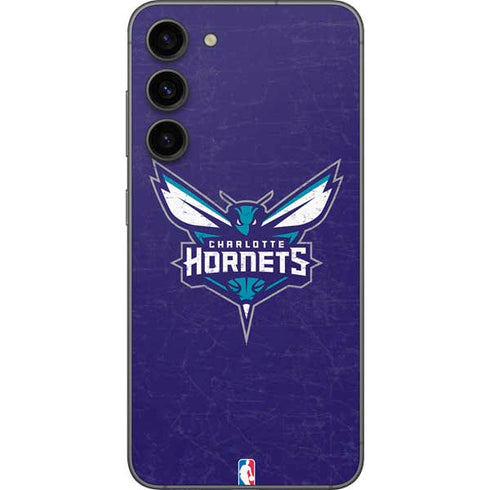NBA Charlotte Hornets Distressed-Purple Galaxy S23 Plus Skin