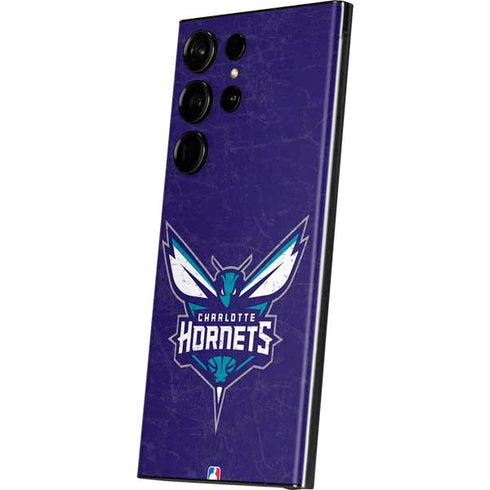 NBA Charlotte Hornets Distressed-Purple Galaxy S23 Ultra Skin