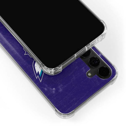 NBA Charlotte Hornets Distressed-Purple Galaxy S24 Plus Clear Case