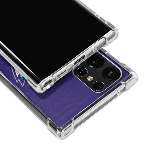 NBA Charlotte Hornets Distressed-Purple Galaxy S24 Ultra Clear Case