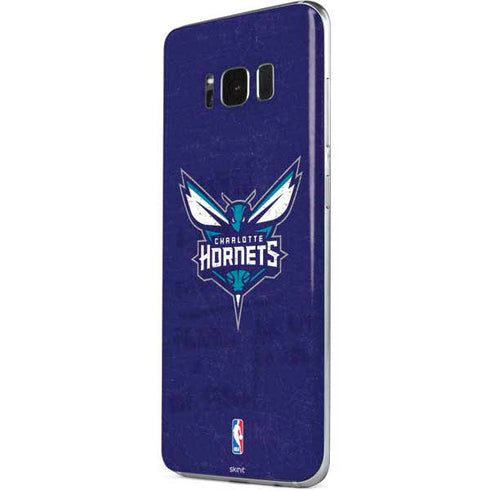 NBA Charlotte Hornets Distressed-Purple Galaxy S8 Plus Skin
