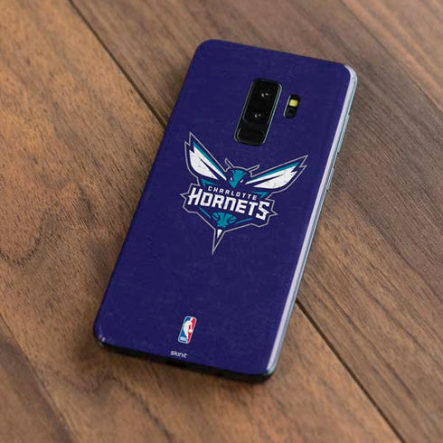 NBA Charlotte Hornets Distressed-Purple Galaxy S9 Plus Skin