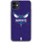 NBA Charlotte Hornets Distressed-Purple iPhone 11 Clear Case
