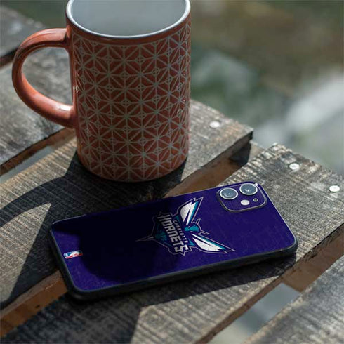 NBA Charlotte Hornets Distressed-Purple iPhone 11 Skin