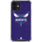 NBA Charlotte Hornets Distressed-Purple iPhone 12 Clear Case
