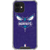 NBA Charlotte Hornets Distressed-Purple iPhone 12 Clear Case