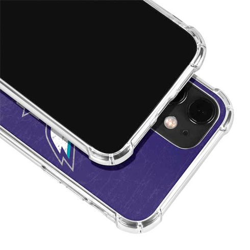NBA Charlotte Hornets Distressed-Purple iPhone 12 Mini Clear Case