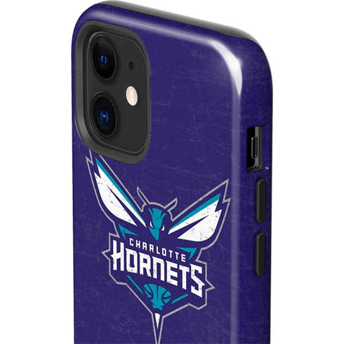 NBA Charlotte Hornets Distressed-Purple iPhone 12 Mini Impact Case