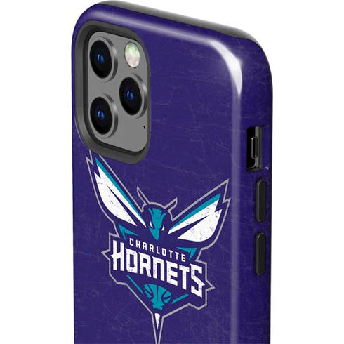 NBA Charlotte Hornets Distressed-Purple iPhone 12 Pro Impact Case