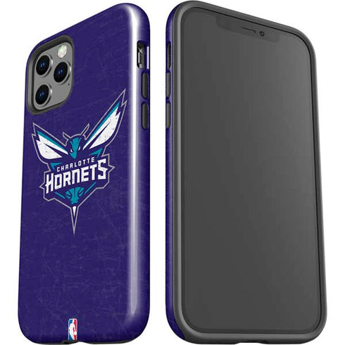 NBA Charlotte Hornets Distressed-Purple iPhone 12 Pro Max Impact Case