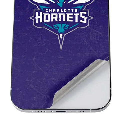 NBA Charlotte Hornets Distressed-Purple iPhone 12 Pro Skin