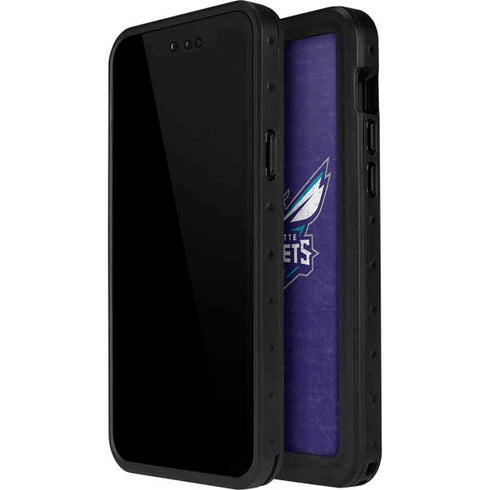 NBA Charlotte Hornets Distressed-Purple iPhone 12 Pro Waterproof Case