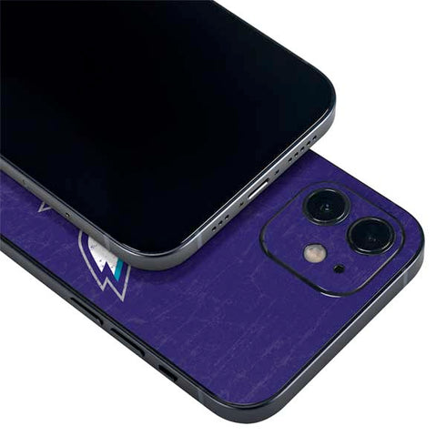 NBA Charlotte Hornets Distressed-Purple iPhone 12 Skin