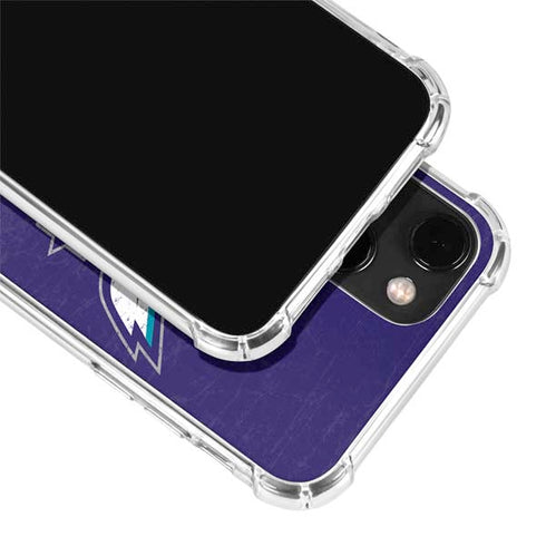 NBA Charlotte Hornets Distressed-Purple iPhone 13 Clear Case