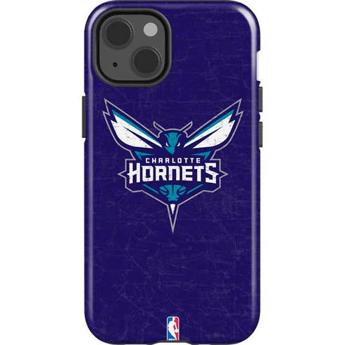NBA Charlotte Hornets Distressed-Purple iPhone 13 Impact Case