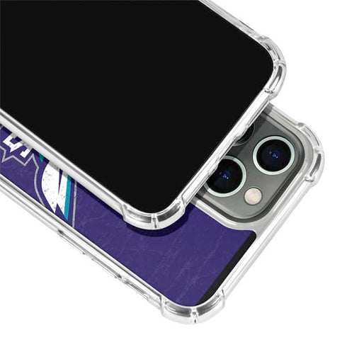 NBA Charlotte Hornets Distressed-Purple iPhone 13 Pro Clear Case