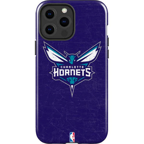 NBA Charlotte Hornets Distressed-Purple iPhone 13 Pro Max Impact Case