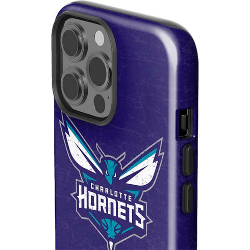 NBA Charlotte Hornets Distressed-Purple iPhone 13 Pro Max Impact Case