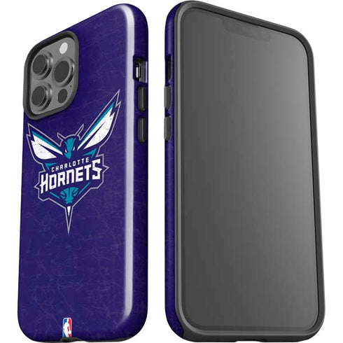 NBA Charlotte Hornets Distressed-Purple iPhone 13 Pro Max Impact Case