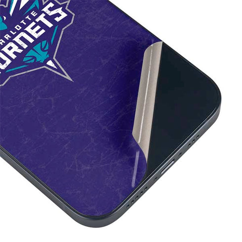 NBA Charlotte Hornets Distressed-Purple iPhone 13 Skin