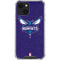 NBA Charlotte Hornets Distressed-Purple iPhone 14 Clear Case