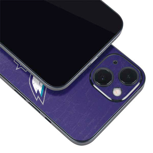NBA Charlotte Hornets Distressed-Purple iPhone 14 Plus Skin