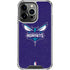 NBA Charlotte Hornets Distressed-Purple iPhone 14 Pro Clear Case
