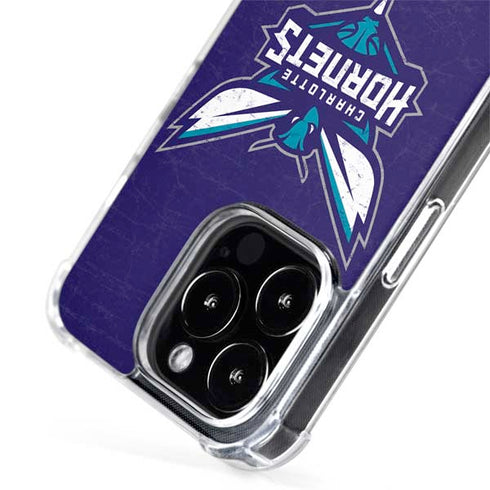 NBA Charlotte Hornets Distressed-Purple iPhone 15 Pro Max MagSafe Case