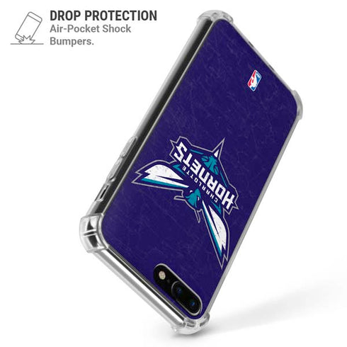 NBA Charlotte Hornets Distressed-Purple iPhone 7/8 Plus Clear Case