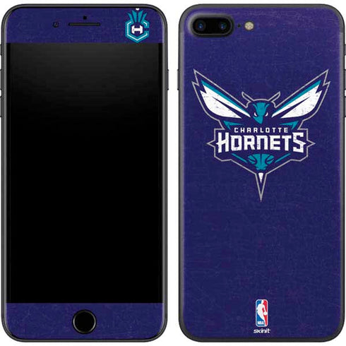 NBA Charlotte Hornets Distressed-Purple iPhone 7 Plus Skin