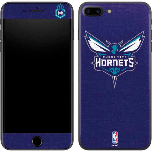 NBA Charlotte Hornets Distressed-Purple iPhone 8 Plus Skin
