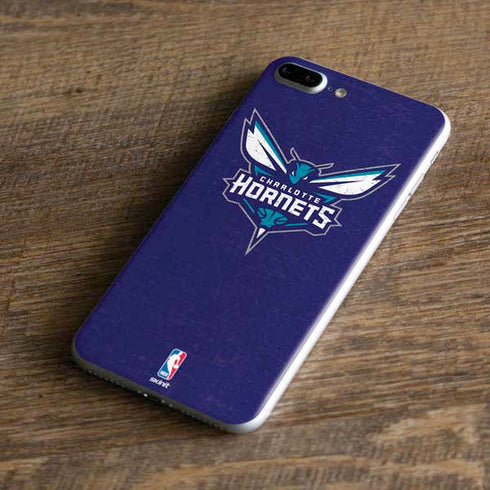 NBA Charlotte Hornets Distressed-Purple iPhone 8 Plus Skin