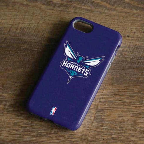 NBA Charlotte Hornets Distressed-Purple iPhone 8 Pro Case
