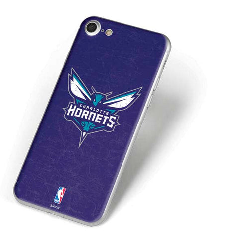 NBA Charlotte Hornets Distressed-Purple iPhone 8 Skin