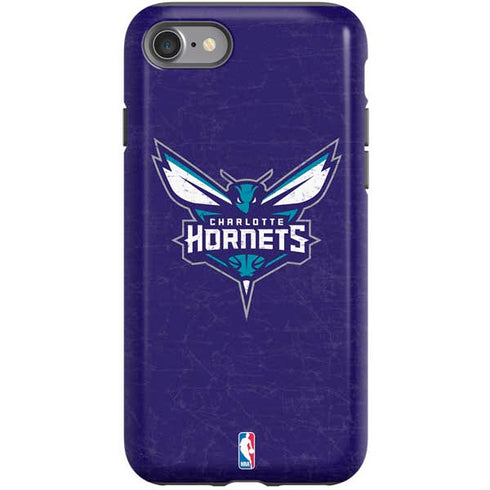 NBA Charlotte Hornets Distressed-Purple iPhone SE (2nd & 3rd Gen) Pro Case