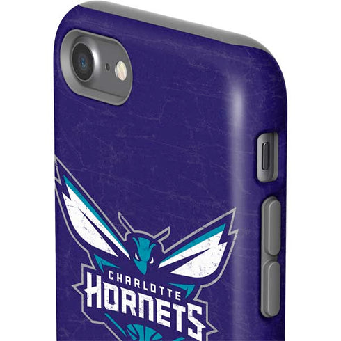 NBA Charlotte Hornets Distressed-Purple iPhone SE (2nd & 3rd Gen) Pro Case