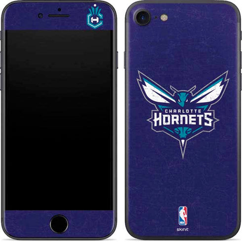 NBA Charlotte Hornets Distressed-Purple iPhone SE (2nd & 3rd Gen) Skin