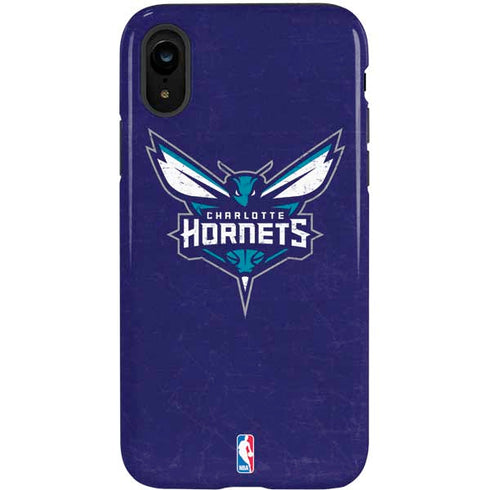 NBA Charlotte Hornets Distressed-Purple iPhone XR Pro Case