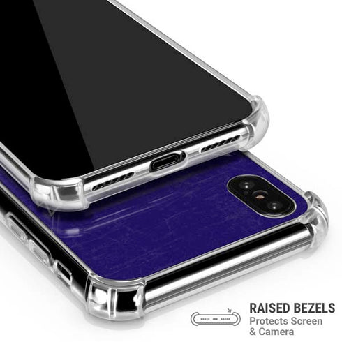 NBA Charlotte Hornets Distressed-Purple iPhone XS Max Clear Case