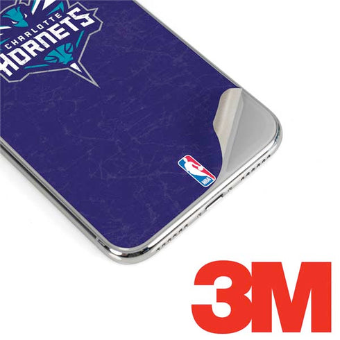 NBA Charlotte Hornets Distressed-Purple iPhone XS Max Skin