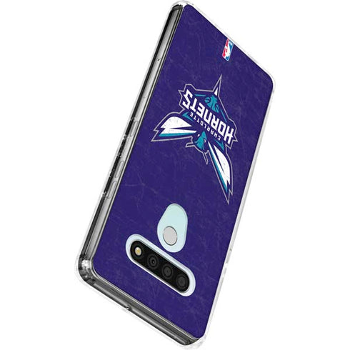 NBA Charlotte Hornets Distressed-Purple LG Stylo 6 Clear Case