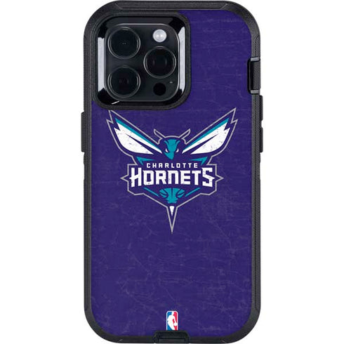NBA Charlotte Hornets Distressed-Purple Otterbox Defender iPhone Skin